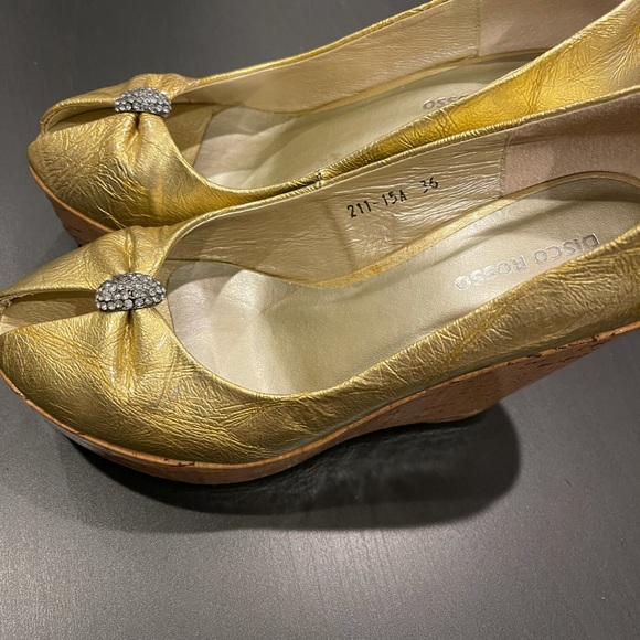 Gold platform open toe - Picture 3 of 5